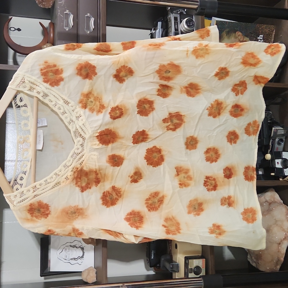 🌼 3X Custom Eco-Dyed Blouse